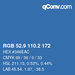 Color code: RGB 52.9 110.2 172 | qconv.com