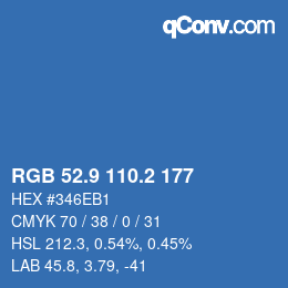 Color code: RGB 52.9 110.2 177 | qconv.com