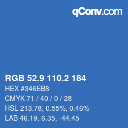 Color code: RGB 52.9 110.2 184 | qconv.com