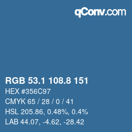 Color code: RGB 53.1 108.8 151 | qconv.com