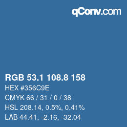 Color code: RGB 53.1 108.8 158 | qconv.com