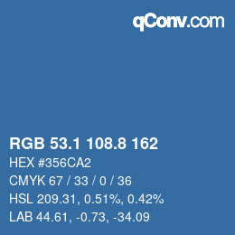 Color code: RGB 53.1 108.8 162 | qconv.com