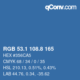 Farbcode: RGB 53.1 108.8 165 | qconv.com