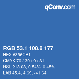 Color code: RGB 53.1 108.8 177 | qconv.com