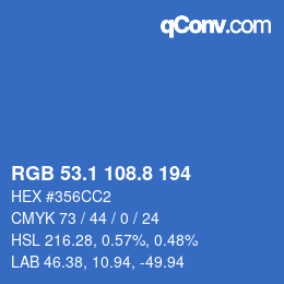 Color code: RGB 53.1 108.8 194 | qconv.com