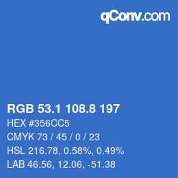 Color code: RGB 53.1 108.8 197 | qconv.com