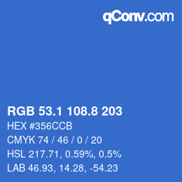 Color code: RGB 53.1 108.8 203 | qconv.com
