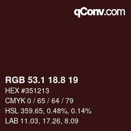 Farbcode: RGB 53.1 18.8 19 | qconv.com