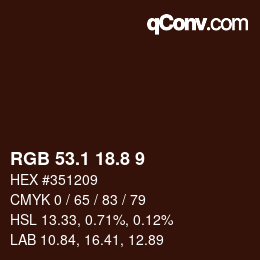 Color code: RGB 53.1 18.8 9 | qconv.com