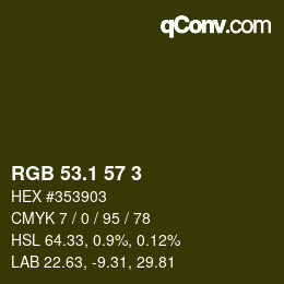 カラーコード: RGB 53.1 57 3 | qconv.com