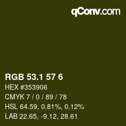 カラーコード: RGB 53.1 57 6 | qconv.com
