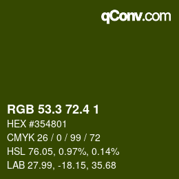 カラーコード: RGB 53.3 72.4 1 | qconv.com