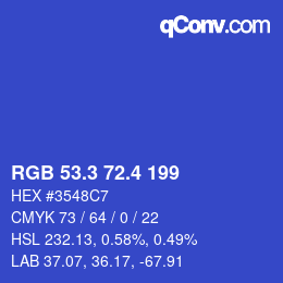 カラーコード: RGB 53.3 72.4 199 | qconv.com