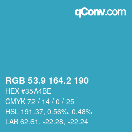 Color code: RGB 53.9 164.2 190 | qconv.com