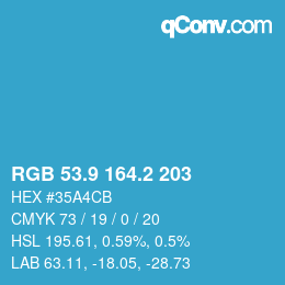 Color code: RGB 53.9 164.2 203 | qconv.com