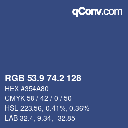 Color code: RGB 53.9 74.2 128 | qconv.com