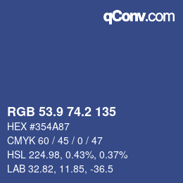 Color code: RGB 53.9 74.2 135 | qconv.com