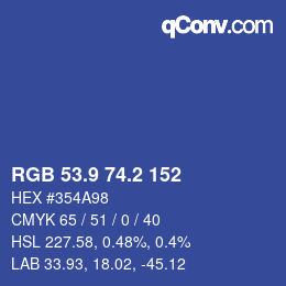 Color code: RGB 53.9 74.2 152 | qconv.com