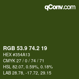 Color code: RGB 53.9 74.2 19 | qconv.com