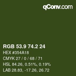 Color code: RGB 53.9 74.2 24 | qconv.com