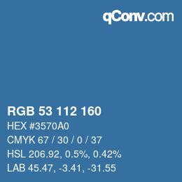 Color code: RGB 53 112 160 | qconv.com