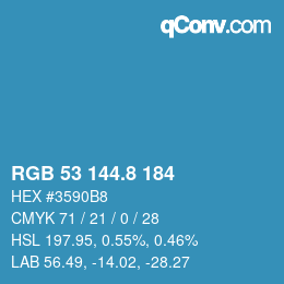 Color code: RGB 53 144.8 184 | qconv.com