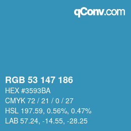 Color code: RGB 53 147 186 | qconv.com