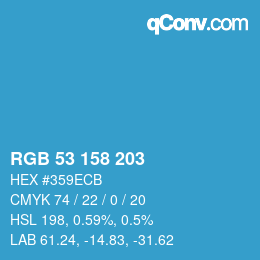 Color code: RGB 53 158 203 | qconv.com