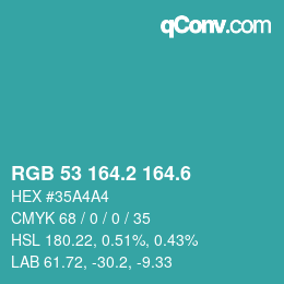 カラーコード: RGB 53 164.2 164.6 | qconv.com