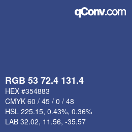 カラーコード: RGB 53 72.4 131.4 | qconv.com