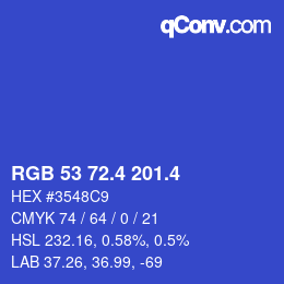 カラーコード: RGB 53 72.4 201.4 | qconv.com