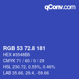 カラーコード: RGB 53 72.8 181 | qconv.com