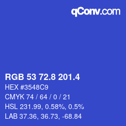 カラーコード: RGB 53 72.8 201.4 | qconv.com
