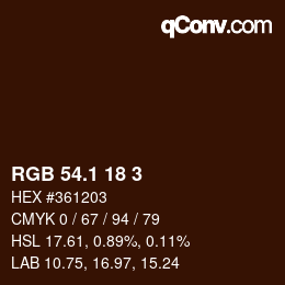 カラーコード: RGB 54.1 18 3 | qconv.com