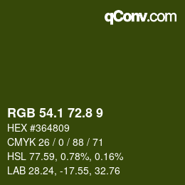 Color code: RGB 54.1 72.8 9 | qconv.com