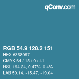 Color code: RGB 54.9 128.2 151 | qconv.com