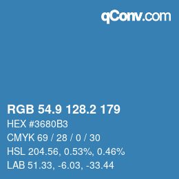 Color code: RGB 54.9 128.2 179 | qconv.com