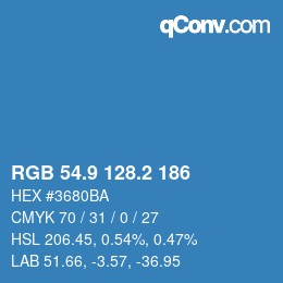 Color code: RGB 54.9 128.2 186 | qconv.com