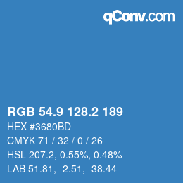 Color code: RGB 54.9 128.2 189 | qconv.com