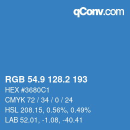 Color code: RGB 54.9 128.2 193 | qconv.com