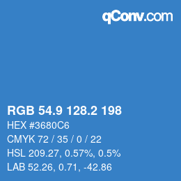 Color code: RGB 54.9 128.2 198 | qconv.com