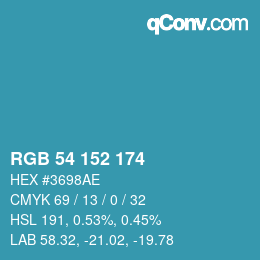 Color code: RGB 54 152 174 | qconv.com