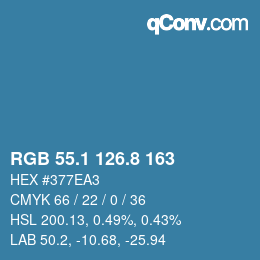 Color code: RGB 55.1 126.8 163 | qconv.com