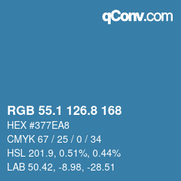 Color code: RGB 55.1 126.8 168 | qconv.com
