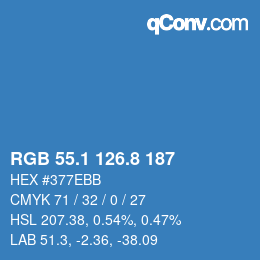 Color code: RGB 55.1 126.8 187 | qconv.com
