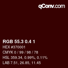 カラーコード: RGB 55.3 0.4 1 | qconv.com