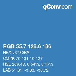カラーコード: RGB 55.7 128.6 186 | qconv.com