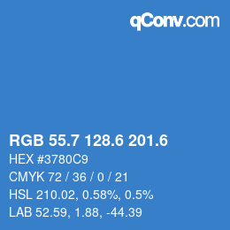 カラーコード: RGB 55.7 128.6 201.6 | qconv.com