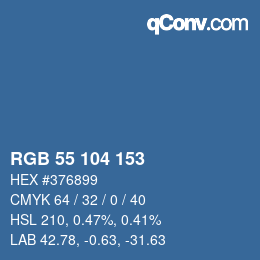 Farbcode: RGB 55 104 153 | qconv.com