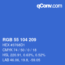 Color code: RGB 55 104 209 | qconv.com